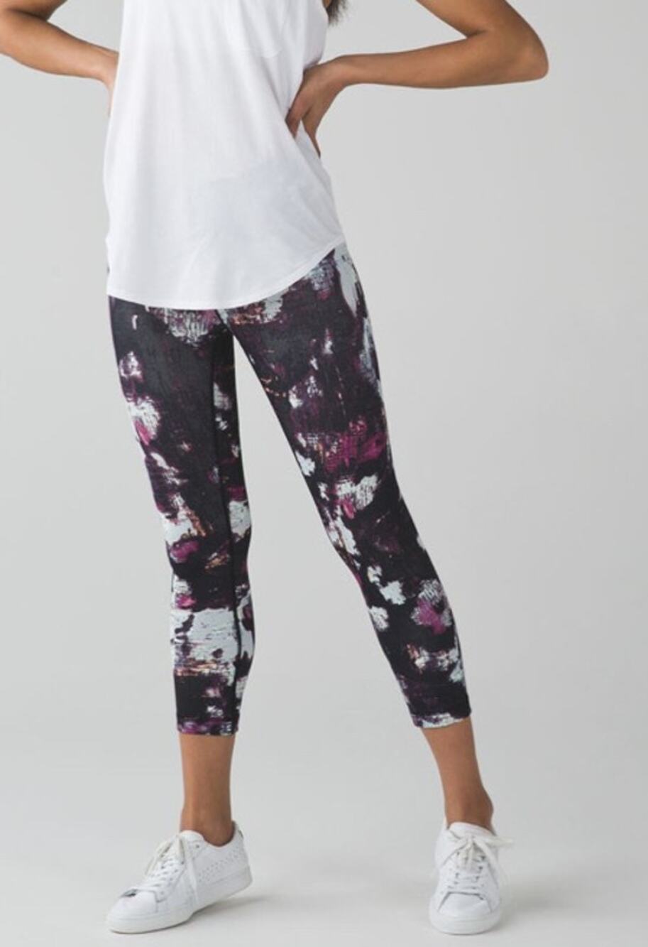 Lululemon Wunder Under Crop III Kara Blossom Sz 4